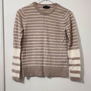 Club Monaco Striped Sweater Light Brown